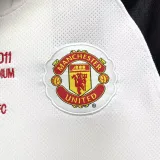 2010-2011 Man Utd Away White Retro Soccer Jersey (决赛字)