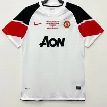 2010-2011 Man Utd Away White Retro Soccer Jersey (决赛字)