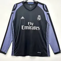 2016-2017 RMA Away Black Long Sleeve Retro Soccer Jersey (长袖)