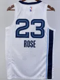 2022-23 Grizzlies ROSE #23 White Top Quality Hot Pressing NBA Jersey