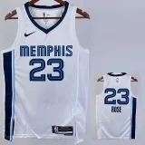 2022-23 Grizzlies ROSE #23 White Top Quality Hot Pressing NBA Jersey