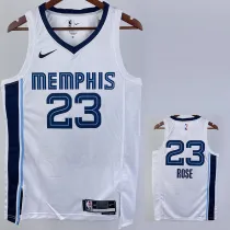 2022-23 Grizzlies ROSE #23 White Top Quality Hot Pressing NBA Jersey