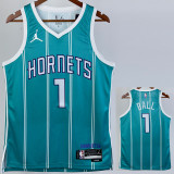 2022-23 HORNETS BALL #1 Green Away Top Quality Hot Pressing NBA Jersey