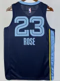 2022-23 Grizzlies ROSE #23 Dark Blue Top Quality Hot Pressing NBA Jersey