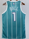 2022-23 HORNETS BALL #1 Green Away Top Quality Hot Pressing NBA Jersey