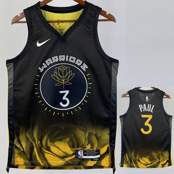 2022-23 WARRIORS PAUL #3 Black City Edition Top Quality Hot Pressing NBA Jersey