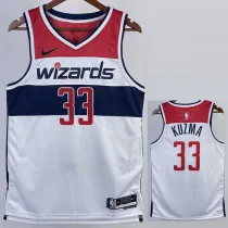 2022-23 Wizards KUZMA #33 White Top Quality Hot Pressing NBA Jersey