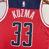 2022-23 Wizards KUZMA #33 Red Top Quality Hot Pressing NBA Jersey