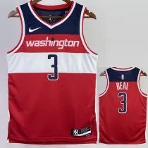 2022-23 Wizards BEAL #3 Red Top Quality Hot Pressing NBA Jersey