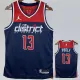 2022-23 Wizards POOLE #13 Royal blue Top Quality Hot Pressing NBA Jersey (Trapeze Edition)