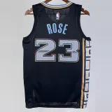 2022-23 Grizzlies ROSE #23 Black City Edition Top Quality Hot Pressing NBA Jersey