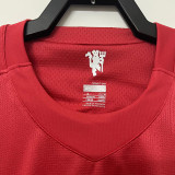 2007-2008 Man Utd home Red long sleeve Retro soccer jersey (长袖)(决赛字)