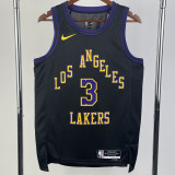 2023-24 LAKERS DAVIS #3 Black City Edition Top Quality Hot Pressing NBA Jersey