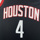 2023-24 Rockets GREEN #4 Black Top Quality Hot Pressing NBA Jersey (Trapeze Edition)飞人版