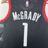 2023-24 Rockets McGRADY #1 Black Top Quality Hot Pressing NBA Jersey (Trapeze Edition)飞人版