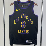 2023-24 LAKERS BRYANT #8 Black City Edition Top Quality Hot Pressing NBA Jersey