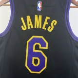 2023-24 LAKERS JAMES #6 Black City Edition Top Quality Hot Pressing NBA Jersey