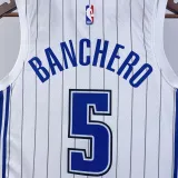 2022-23 Magic BANCHERO #5 White Top Quality Hot Pressing NBA Jersey