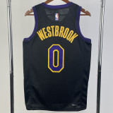 2023-24 LAKERS WESTBROOK #0 Black City Edition Top Quality Hot Pressing NBA Jersey