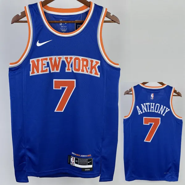 2022-23 KNICKS ANTHONY #7 Blue Top Quality Hot Pressing NBA Jersey