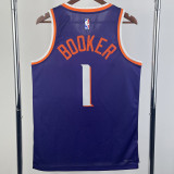 2023-24 SUNS BOOKER #1 Purple Top Quality Hot Pressing NBA Jersey