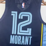 2022-23 Grizzlies MORANT #12 Dark Blue Top Quality Hot Pressing NBA Jersey