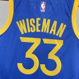 2022-23 WARRIORS WISEMAN #33 Blue Top Quality Hot Pressing NBA Jersey (V领)