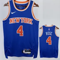 2022-23 KNICKS ROSE #4 Blue Top Quality Hot Pressing NBA Jersey