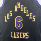 2023-24 LAKERS JAMES #6 Black City Edition Top Quality Hot Pressing NBA Jersey