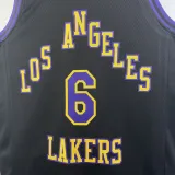2023-24 LAKERS JAMES #6 Black City Edition Top Quality Hot Pressing NBA Jersey