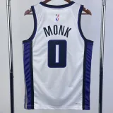 2023-24 Kings MONK #0 White Top Quality Hot Pressing NBA Jersey