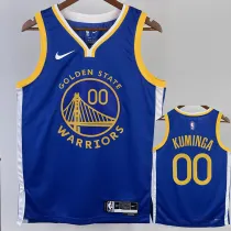 2022-23 WARRIORS KUMINGA #00 Blue Top Quality Hot Pressing NBA Jersey (V领)