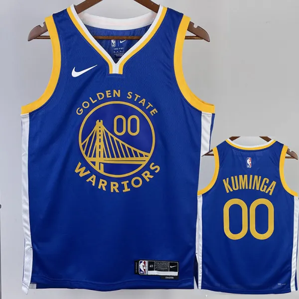 2022-23 WARRIORS KUMINGA #00 Blue Top Quality Hot Pressing NBA Jersey (V领)
