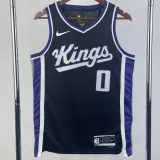 2023-24 Kings MONK #0 Black Top Quality Hot Pressing NBA Jersey