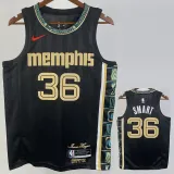 2022-23 Grizzlies SMART #36 Black City Edition Top Quality Hot Pressing NBA Jersey