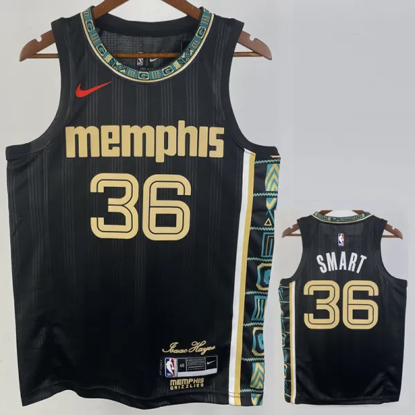 2022-23 Grizzlies SMART #36 Black City Edition Top Quality Hot Pressing NBA Jersey