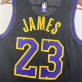 2023-24 LAKERS JAMES #23 Black City Edition Top Quality Hot Pressing NBA Jersey