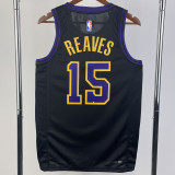 2023-24 LAKERS REAVES #15 Black City Edition Top Quality Hot Pressing NBA Jersey