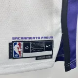 2023-24 Kings MONK #0 White Top Quality Hot Pressing NBA Jersey