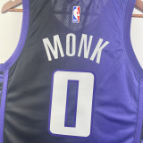 2023-24 Kings MONK #0 Purple Top Quality Hot Pressing NBA Jersey (Trapeze Edition)飞人版