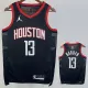 2023-24 Rockets HARDEN #13 Black Top Quality Hot Pressing NBA Jersey (Trapeze Edition)飞人版