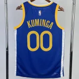 2022-23 WARRIORS KUMINGA #00 Blue Top Quality Hot Pressing NBA Jersey (V领)