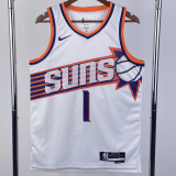 2023-24 SUNS BOOKER #1 White Top Quality Hot Pressing NBA Jersey
