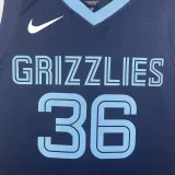 2022-23 Grizzlies SMART #36 Dark Blue Top Quality Hot Pressing NBA Jersey