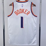2023-24 SUNS BOOKER #1 White Top Quality Hot Pressing NBA Jersey