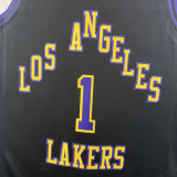 2023-24 LAKERS RUSSELL #1 Black City Edition Top Quality Hot Pressing NBA Jersey