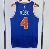2022-23 KNICKS ROSE #4 Blue Top Quality Hot Pressing NBA Jersey