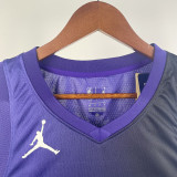 2023-24 Kings MONK #0 Purple Top Quality Hot Pressing NBA Jersey (Trapeze Edition)飞人版