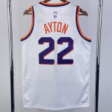 2023-24 SUNS AYTON #22 White Top Quality Hot Pressing NBA Jersey