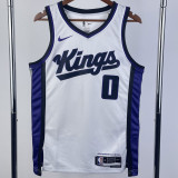 2023-24 Kings MONK #0 White Top Quality Hot Pressing NBA Jersey